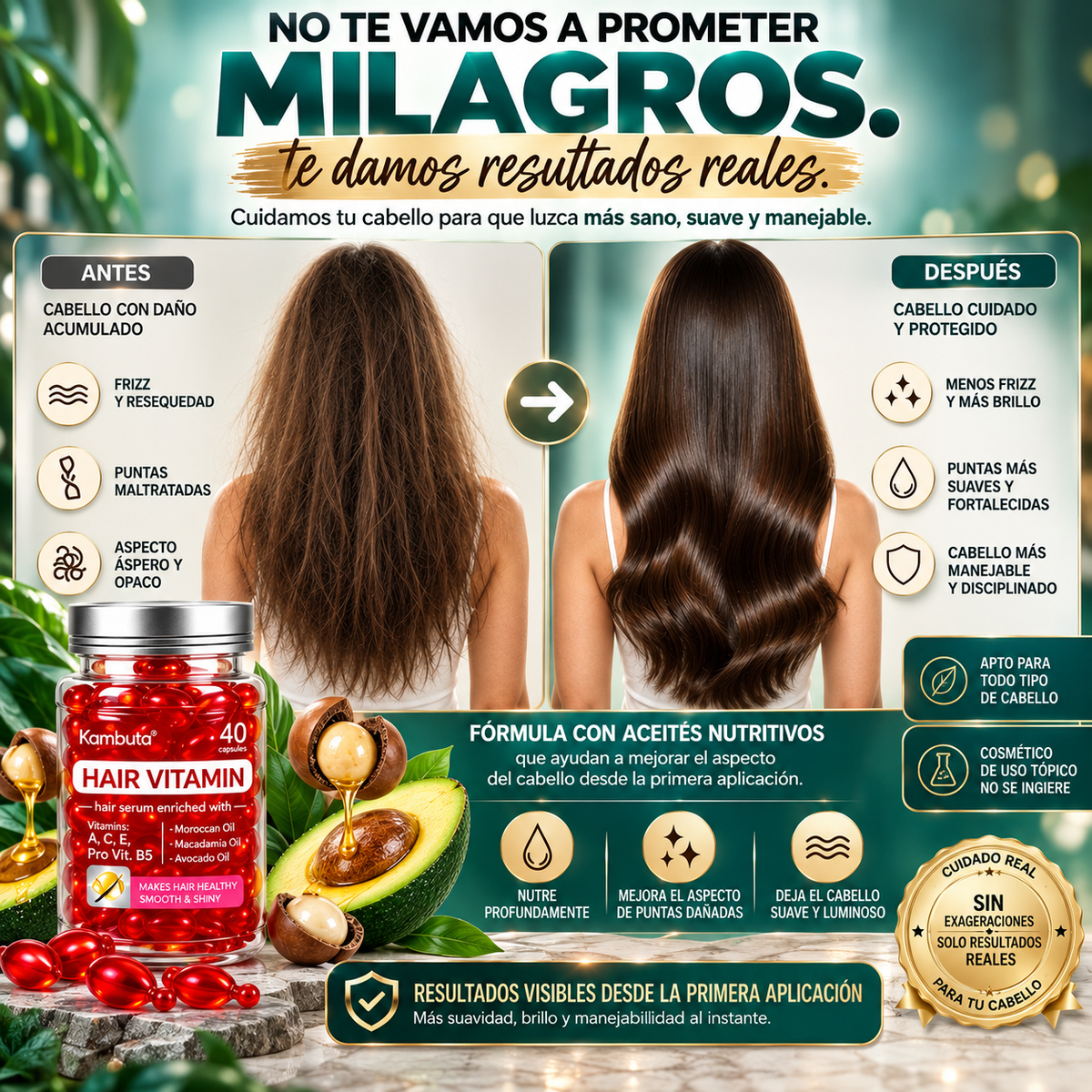 2X1 VitaMelena™ | Vitaminas para Cabello Fuerte y Saludable