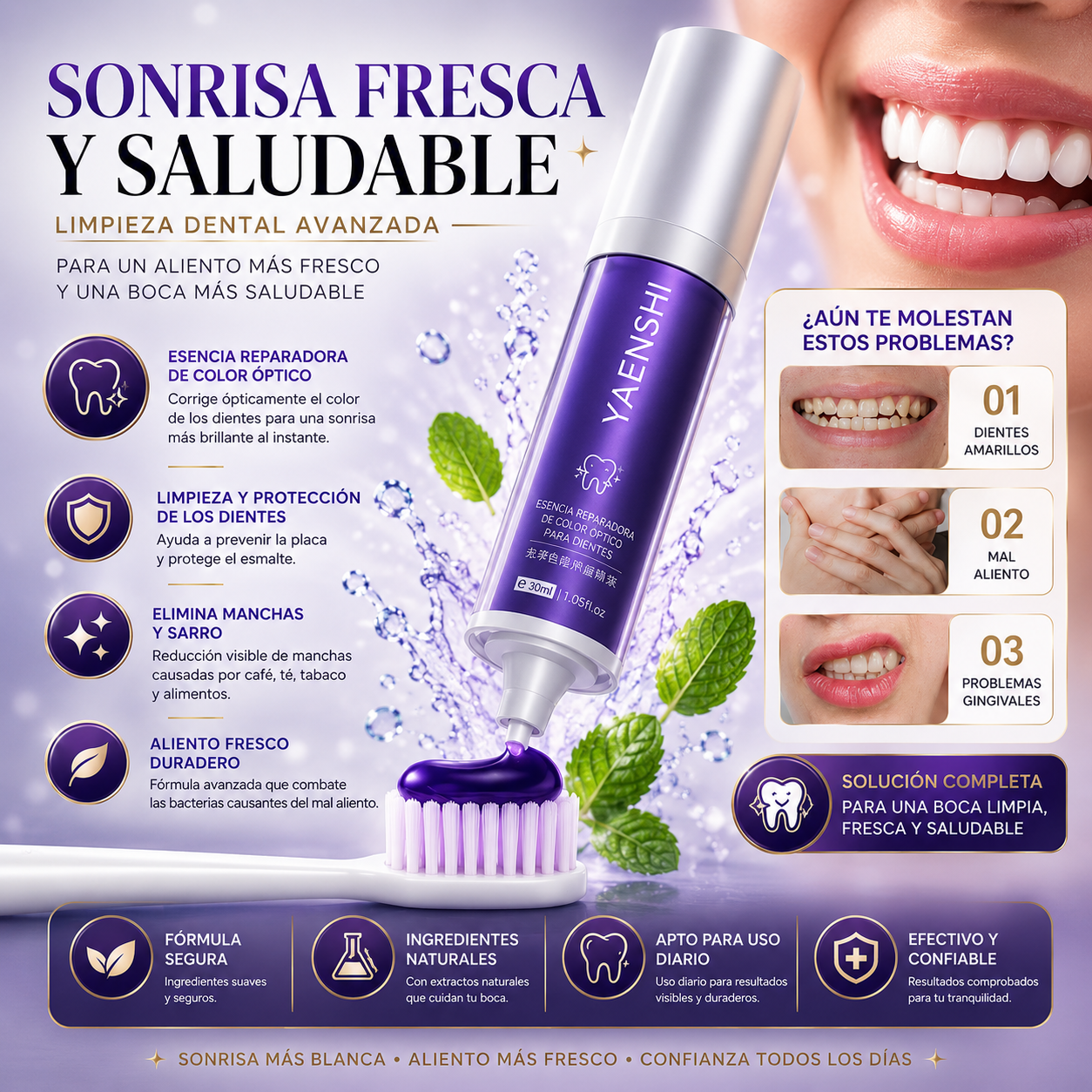 🦷 Yasenshi™ Blanqueador Dental Morado