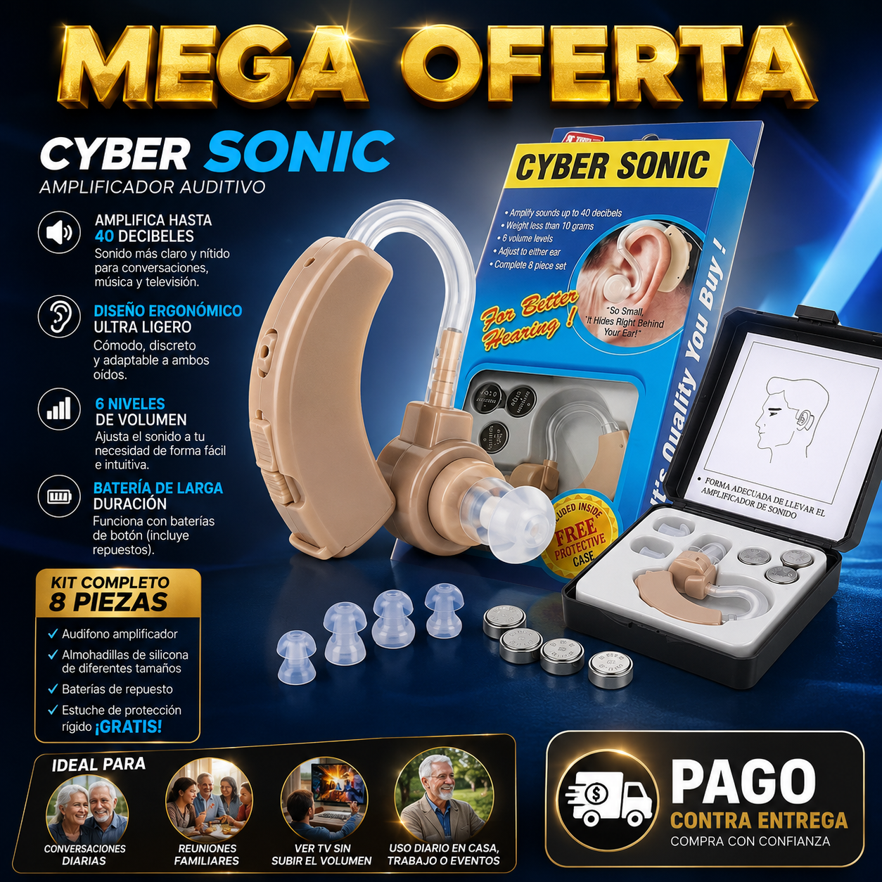 Cyber Sonic Pro™ | Aparato Auditivo para Sordera