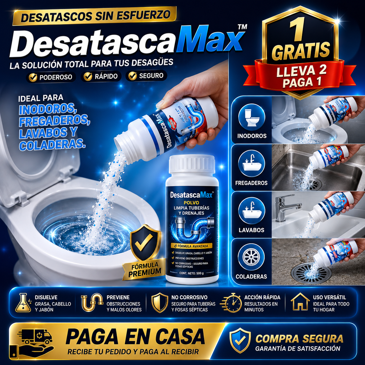 DesatascaMax™ Polvo Limpiador
