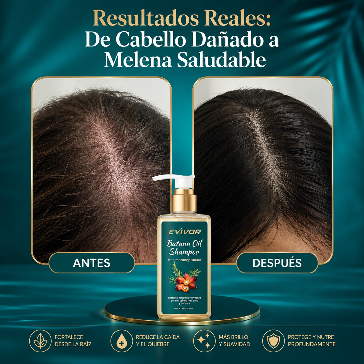 Batana Royale Fortalece tu cabello, ayuda a reducir la caída y devuelve vida a tu melena desde la raíz en solo 1 semana