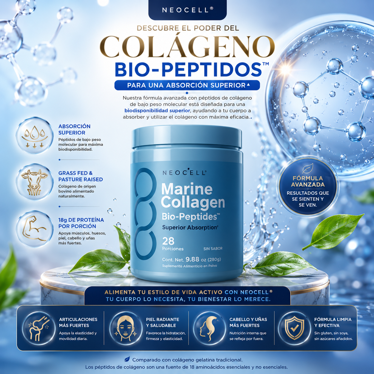 NeoCell™ | Soporte para Piel, Cabello y Uñas