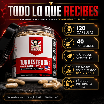 Turkesterone Old School Elite™ | Fuerza, Rendimiento y Desarrollo Muscular