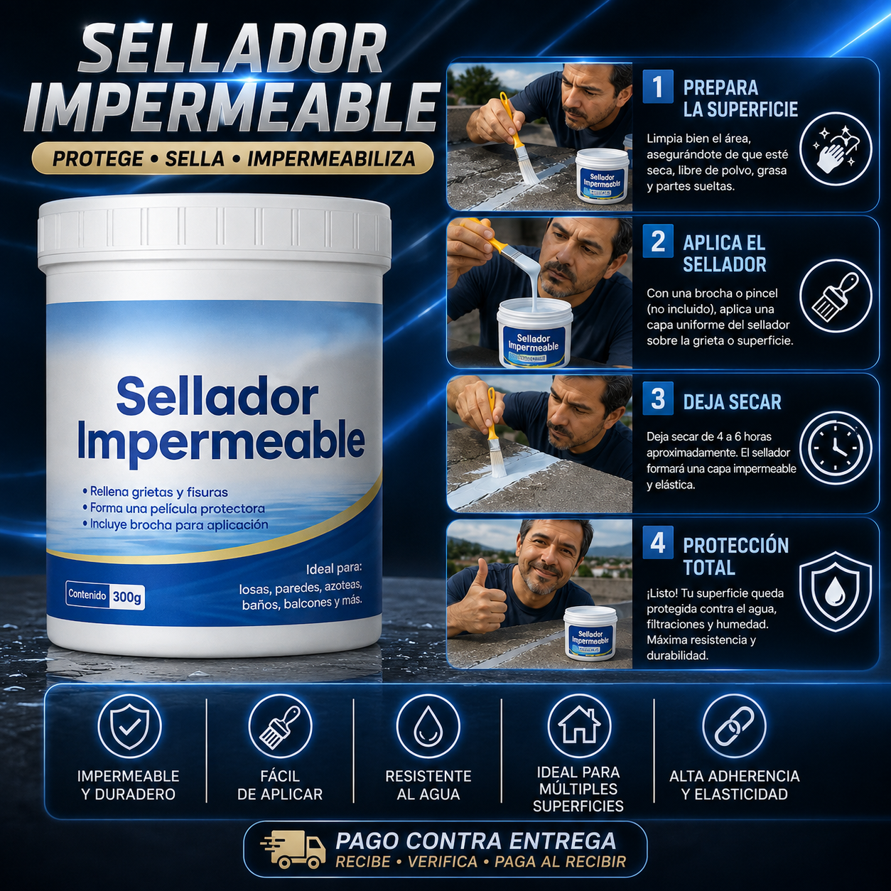 Sellador Líquido Impermeable 3x1 – Barrera contra el Agua