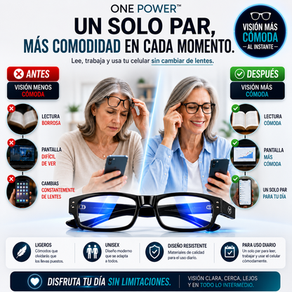 One Power™ | Lentes Inteligentes de Enfoque Automático