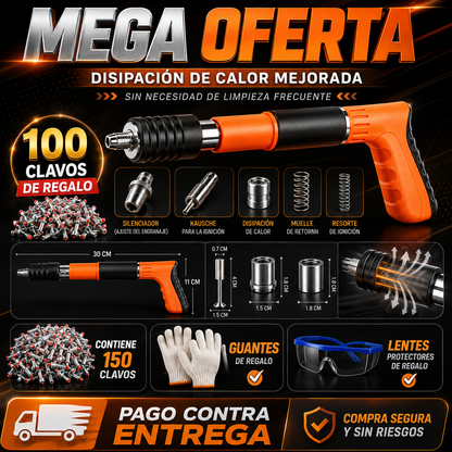Pistola de Fijación MaxFix + 100 Clavos Gratis