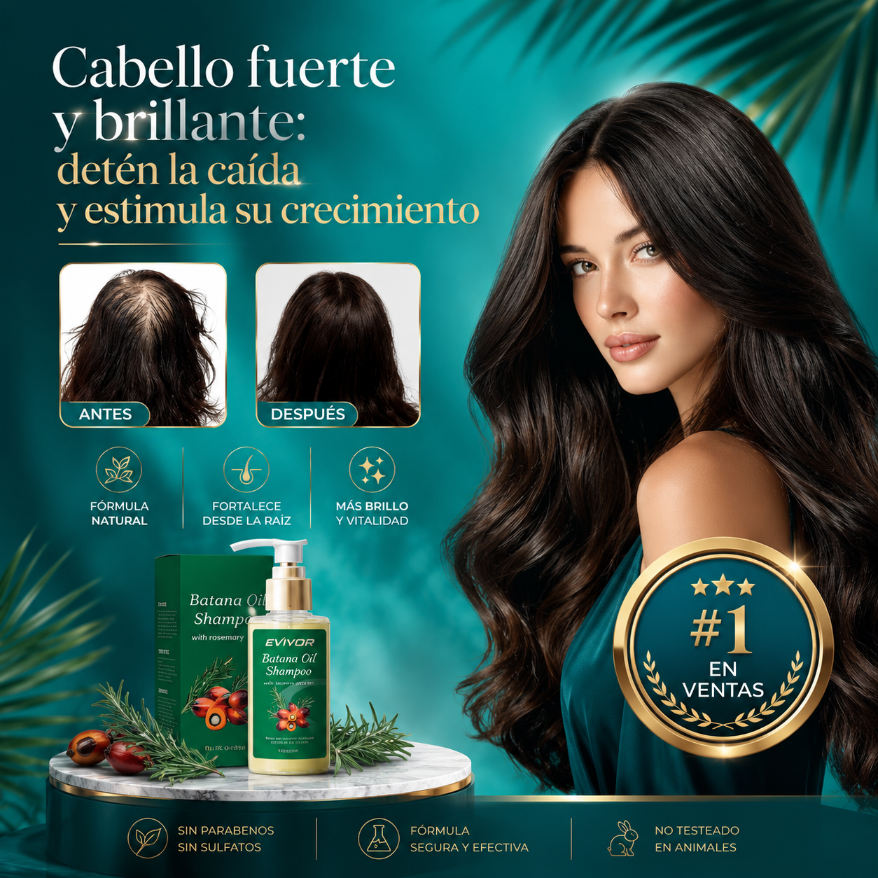 Batana Royale Fortalece tu cabello, ayuda a reducir la caída y devuelve vida a tu melena desde la raíz en solo 1 semana