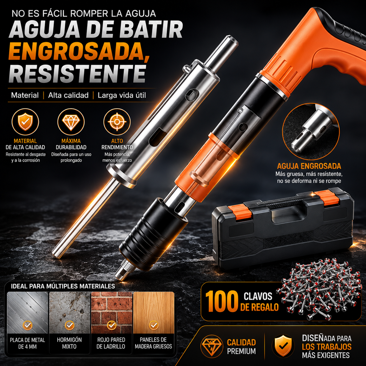 Pistola de Fijación MaxFix + 100 Clavos Gratis