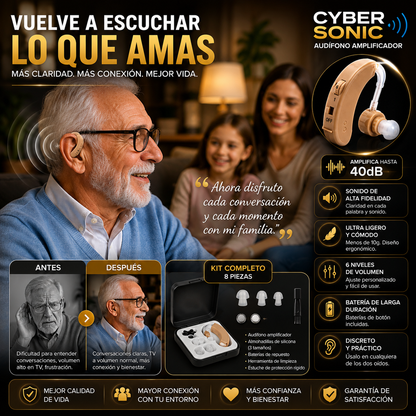 Cyber Sonic Pro™ | Aparato Auditivo para Sordera