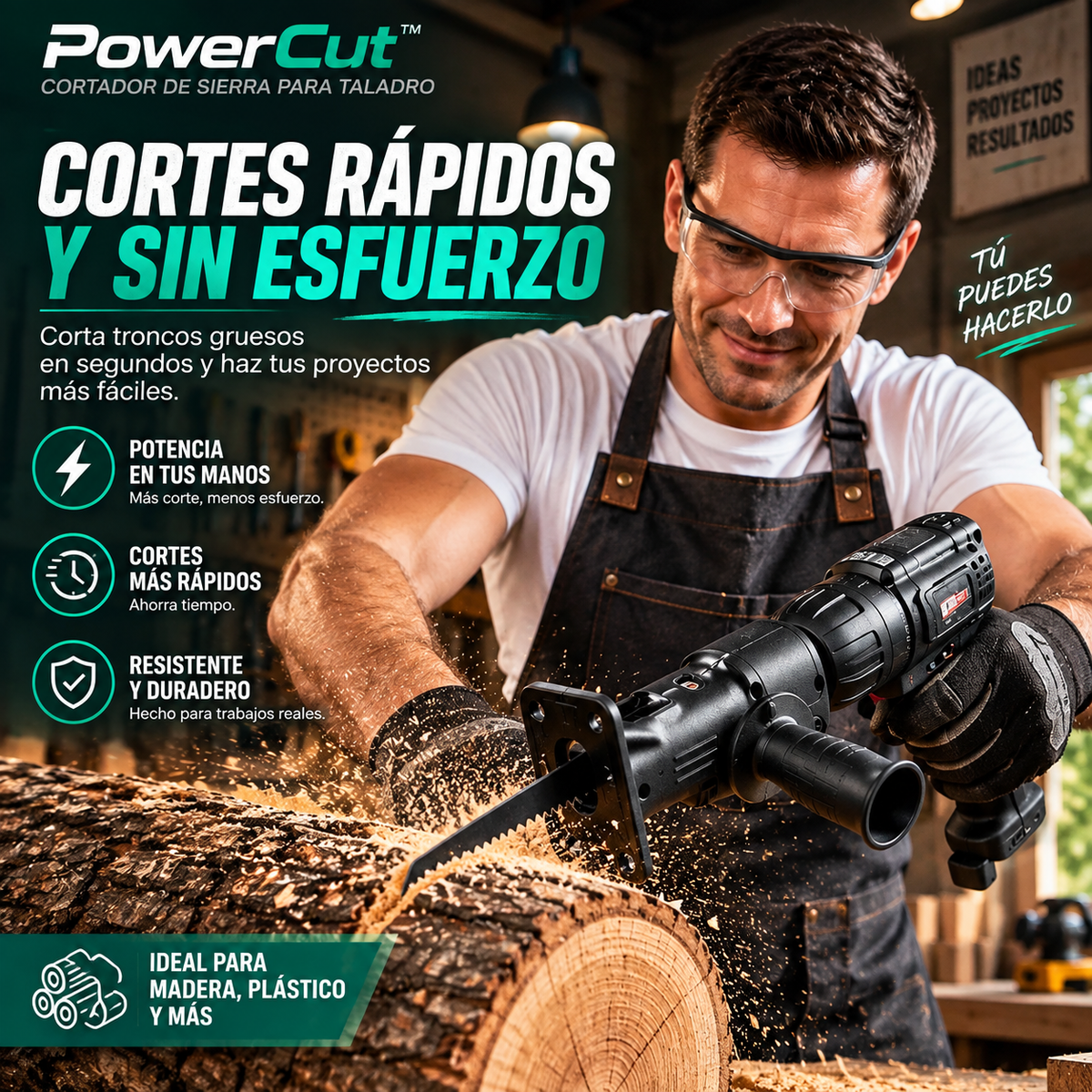 PowerCut™ | Cortador de Sierra para Taladro