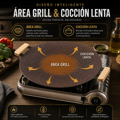 🔥 Sartén Coreana Multifunción Antiadherente – ¡Cocina Todo en Uno! 🍳✨