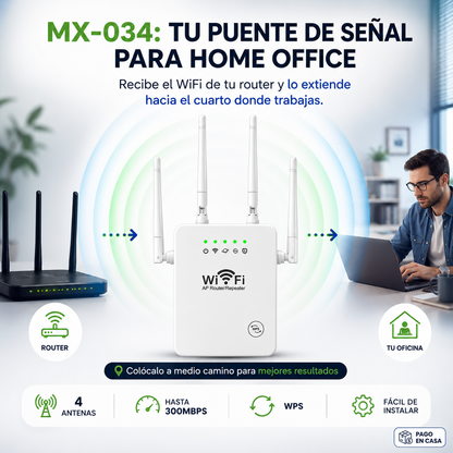 UltraLink Pro™ Extensor de Señal WiFi 300 Mbps