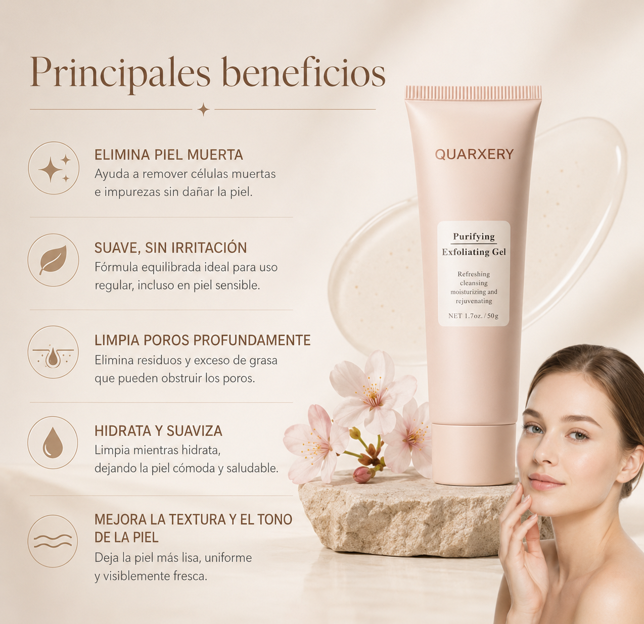 QUARXERY™ Gel Exfoliante Facial Purificante