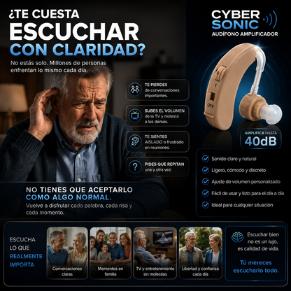 Cyber Sonic Pro™ | Aparato Auditivo para Sordera