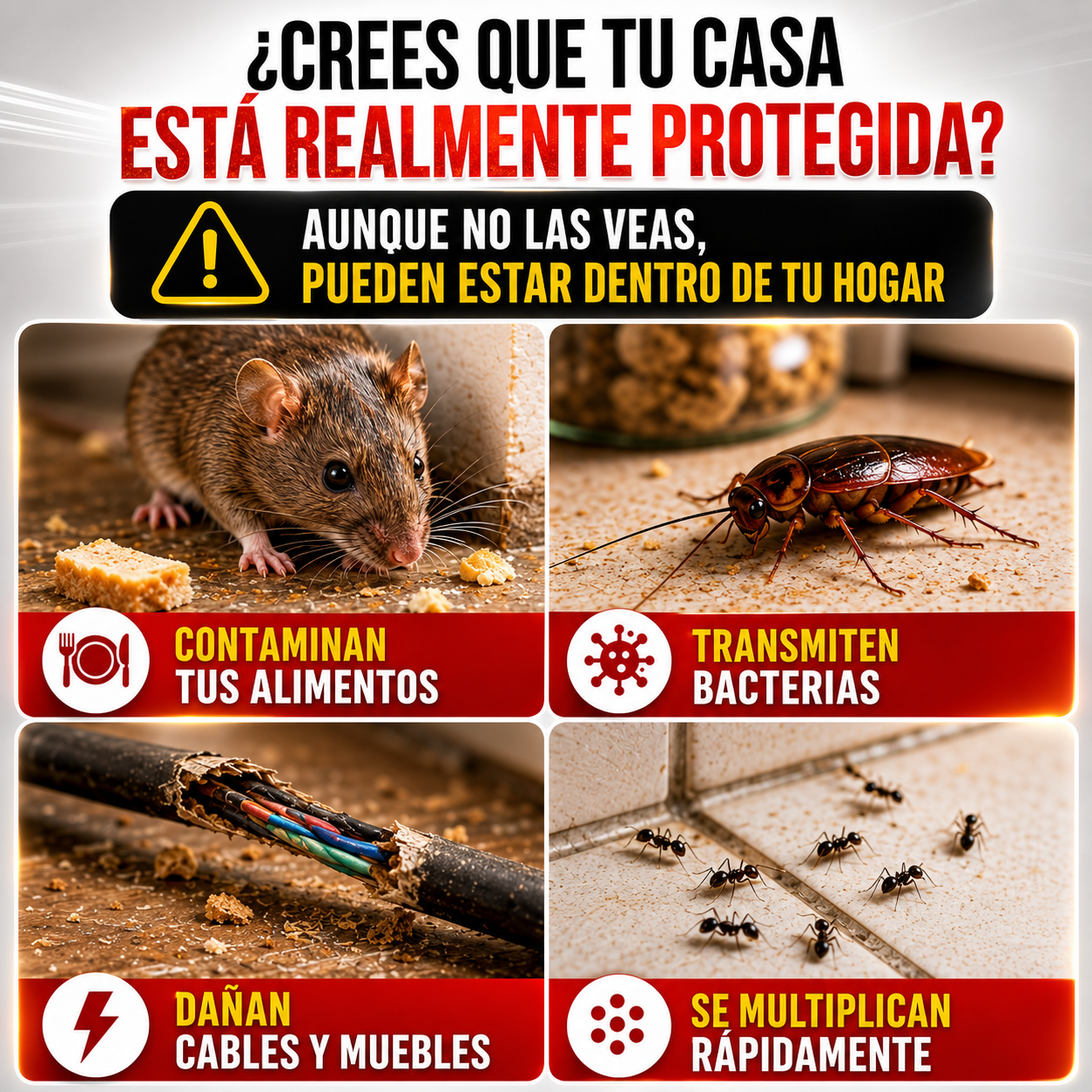 Repelente Ultrasónico 2x1 | Contra Ratones e Insectos