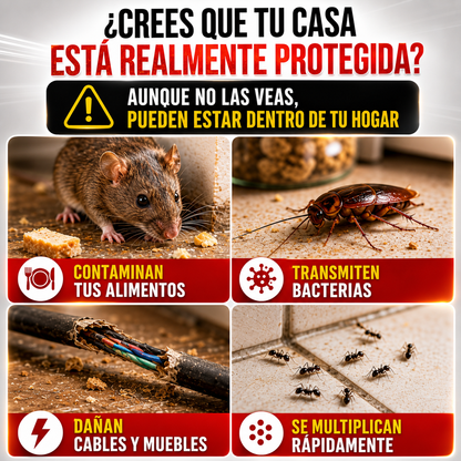 Repelente Ultrasónico 2x1 | Contra Ratones e Insectos