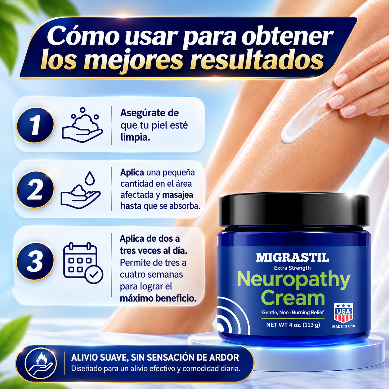 🔥 Migrastil Crema para Neuropatía – Alivio Extra Fuerte | PROMOCIÓN 2x1