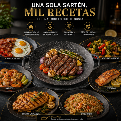 🔥 Sartén Coreana Multifunción Antiadherente – ¡Cocina Todo en Uno! 🍳✨