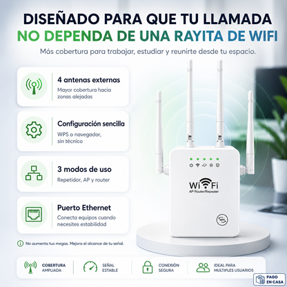 UltraLink Pro™ Extensor de Señal WiFi 300 Mbps