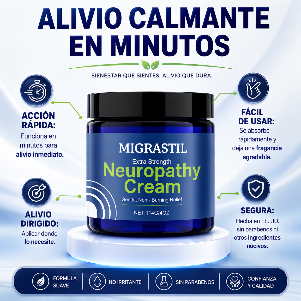 🔥 Migrastil Crema para Neuropatía – Alivio Extra Fuerte | PROMOCIÓN 2x1
