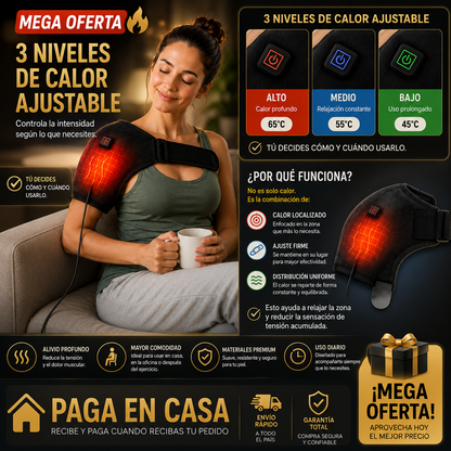 Hombrera Terapéutica con Calor – Soporte y Alivio del Dolor