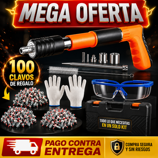 Pistola de Fijación MaxFix + 100 Clavos Gratis