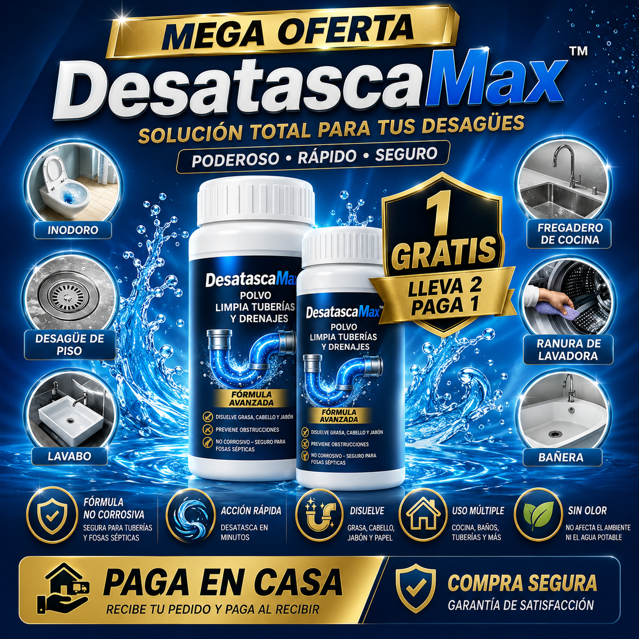 DesatascaMax™ Polvo Limpiador