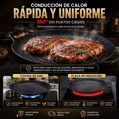 🔥 Sartén Coreana Multifunción Antiadherente – ¡Cocina Todo en Uno! 🍳✨