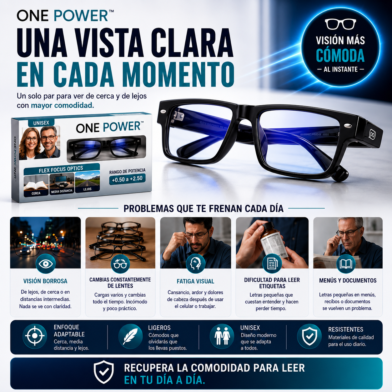 One Power™ | Lentes Inteligentes de Enfoque Automático