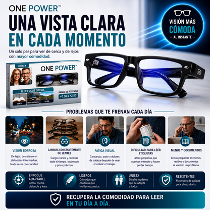 One Power™ | Lentes Inteligentes de Enfoque Automático