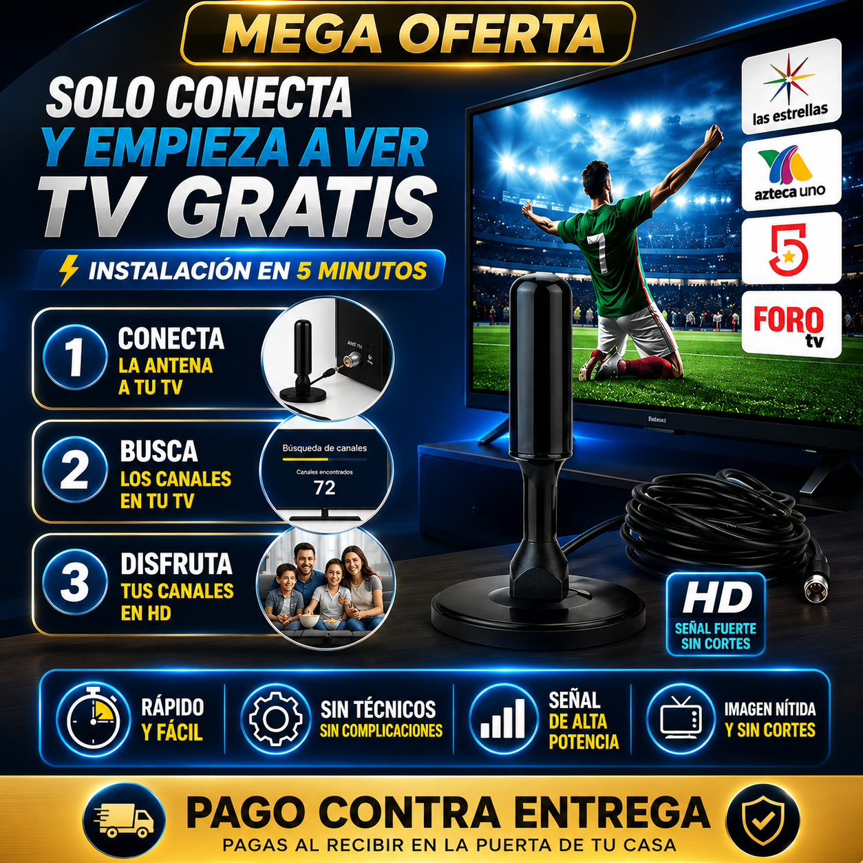 📺 Antena Digital Smart HD® – Canales Gratis en Alta Definición ⭐